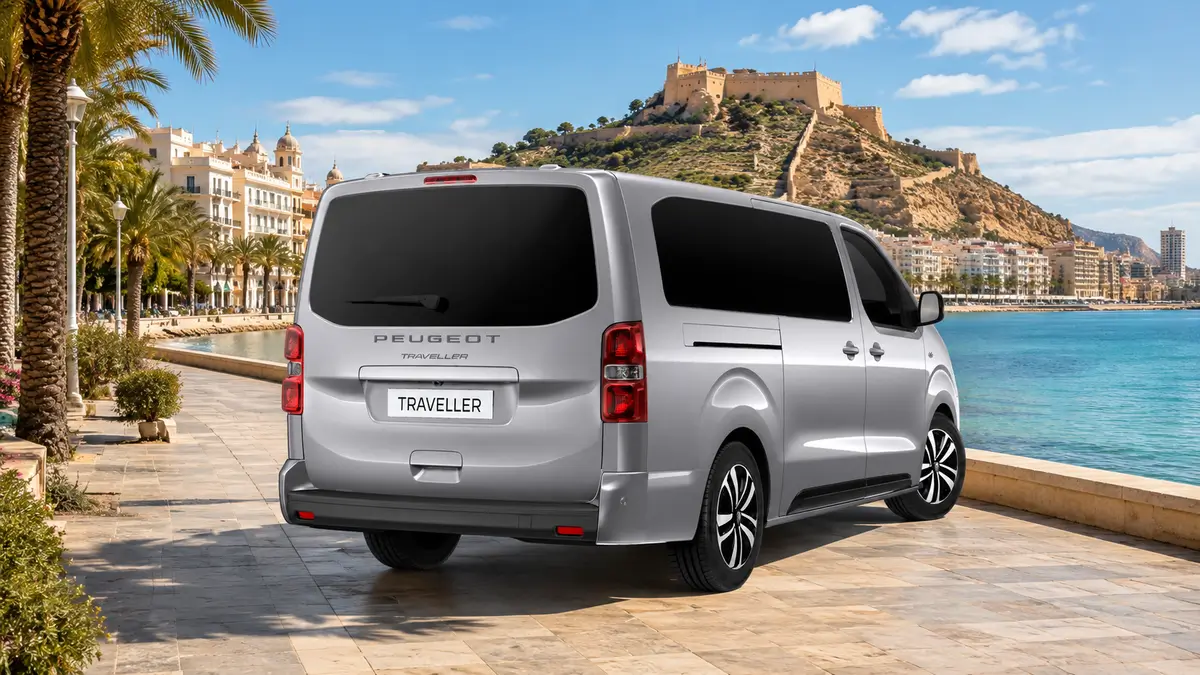 Peugeot Traveler – for rent in Alicante - rear view
