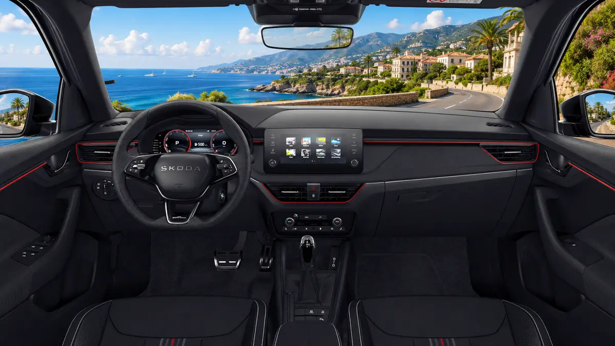 Škoda Kamiq Monte Carlo – na prenájom v Trnave - sivá - interiér