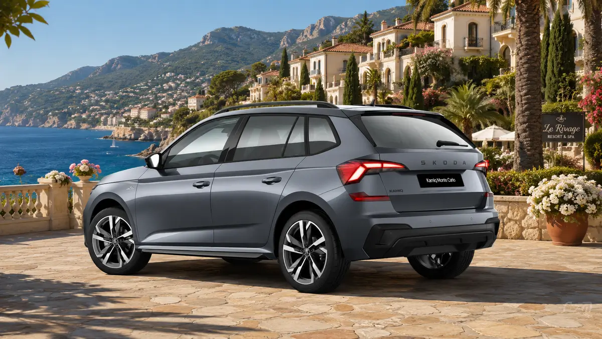 Škoda Kamiq Monte Carlo – na prenájom v Trnave - sivá - zozadu