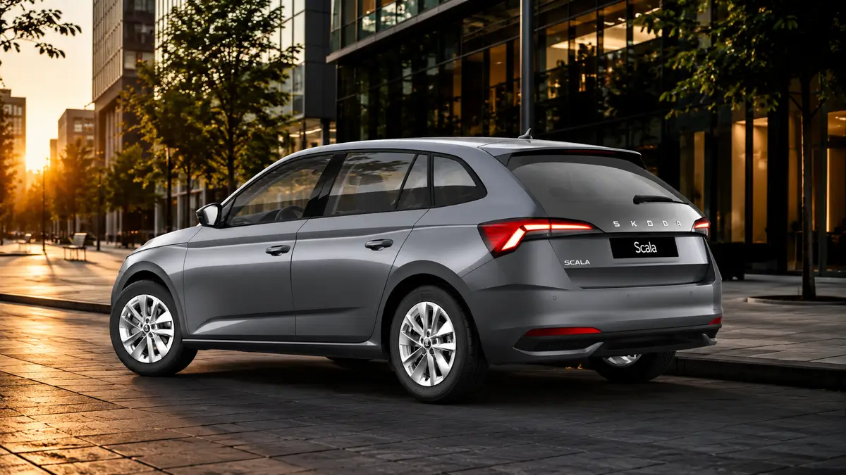 Skoda Scala – en alquiler en Trnava - gris - vista trasera