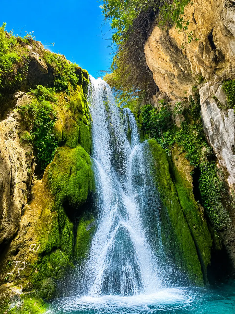 Fuentes del Algar waterfalls near Callosa d'en Sarrià on the Costa Blanca with turquoise natural pools